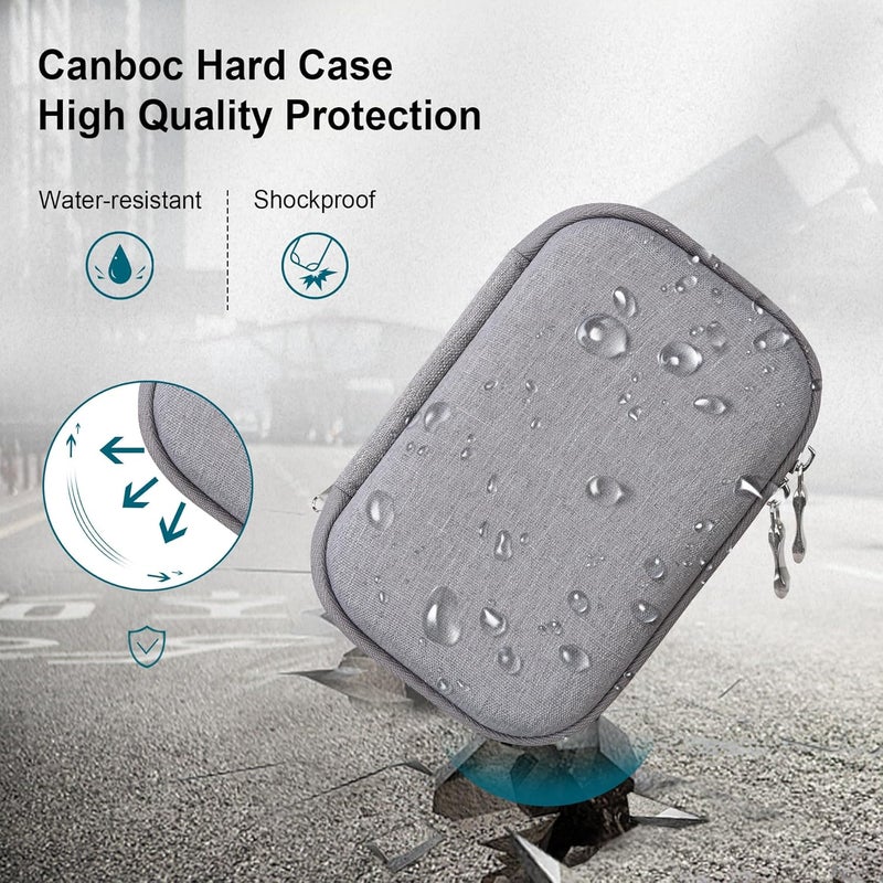 Canboc Carrying Case Compatible with KODAK PIXPRO FZ55/ FZ45/ FZ43/ FZ53 16MP Digital Camera, Video Vlogging Camera Bag, Mesh Pocket fit Cable, Grey (Case Only) - Image 4